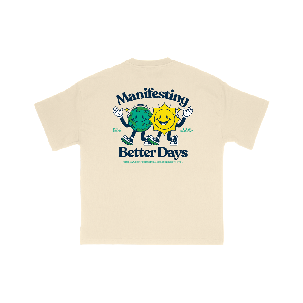 Manifesting Better Days Tee (Oat/Beige)